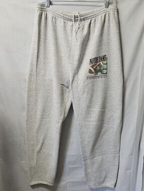 Vintage Notre Dame Fighting Irish Track Sweatpants TNT Tag Sz XL
